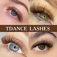 Tdance Dark Brown Lash Extensions Colored Lash Extensions Classic Lash Extensions 007Mm Cd Curl Premium Brown Eyelash Extensio