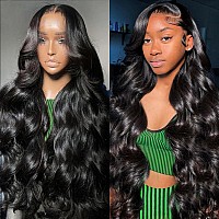 Yesbest Body Wave Lace Front Wigs Human Hair 36 Inch 13X4 Hd Transparent Lace Frontal Human Hair Wigs Glueless Wigs Human Hair P