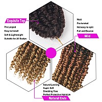 Bileaf Passion Twist Hair 10 Inch Crochet Hair Pre Lopped Crochet Boho Passion Twist Crochet Hair 8 Packs Bohemian Short Crochet