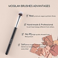 Mogilan Eyeshadow Brush Dense Concealer Brush Premium Soft Synthetic Bristles All Over Short Flat Shader Eye Shadow Brush For Li