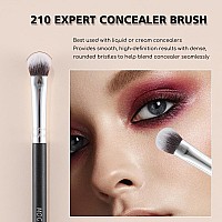 Mogilan Eyeshadow Brush Dense Concealer Brush Premium Soft Synthetic Bristles All Over Short Flat Shader Eye Shadow Brush For Li