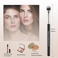 Mogilan Eyeshadow Brush Dense Concealer Brush Premium Soft Synthetic Bristles All Over Short Flat Shader Eye Shadow Brush For Li