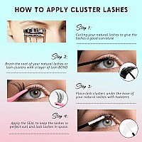 Vavalash Diy Lash Extension Kit Cat Eye Lash Clusters Individual Lashes Kit With Lash Bond And Seal Lash Tweezer For Diy Eyelas