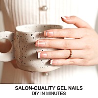 Danni Toni Semi Cured Gel Nail Strips French Subtle Chic Nude Ombre Gel Nail Stickers With White Tips Semicured Gel Nail Wra