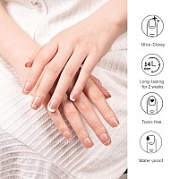 Danni Toni Semi Cured Gel Nail Strips French Subtle Chic Nude Ombre Gel Nail Stickers With White Tips Semicured Gel Nail Wra