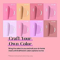 Meet Across Gel Nail Polish Set 8Pcs Pink Gel Nail Polish Kit Soak Off Uvled Nail Polish Nail Art Design Salon Home Gifts For