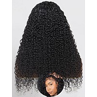 Julia Hair Bye Bye Knots Curly 4C Baby Hairs Lace Human Wig With Kinky Edges Hairline 7X5 Invisible Knots Pre Cut Hd Lace Front