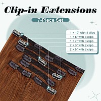 Full Shine Orange Clip In Hair Extension Real Human Hair Straight Hair Extensions Clip Ins Pumpkin Spice Human Hair Clip In Exte