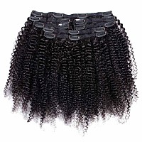 Vtaozi Afro Kinky Curly Clip In Hair Extensions Real Human Hair For Black Women Brazilian Kinky Curly Human Hair Clip In Extensi