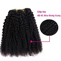 Vtaozi Afro Kinky Curly Clip In Hair Extensions Real Human Hair For Black Women Brazilian Kinky Curly Human Hair Clip In Extensi