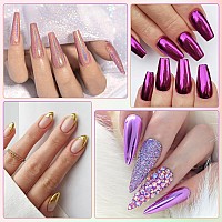 Red Chrome Nail Powder Gold Rose Pink Blue Purple Metallic Mirror Effect Chrome Powder For Nails Iridescent Holographic Unicor