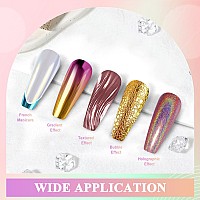 Red Chrome Nail Powder Gold Rose Pink Blue Purple Metallic Mirror Effect Chrome Powder For Nails Iridescent Holographic Unicor