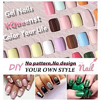 Vivid Green Square Press On Nails Shortkqueenest Gel Fake Nails Short Coffinpure Bright Color Natural Petite Nailssolid Stick