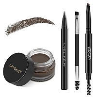 Lavone Eyebrow Stamp Pencil Kit For Eyebrows Makeup Brow Stamp Trio Kit With Waterproof Eyebrow Pencil Eyeliner Eyebrow Pomad