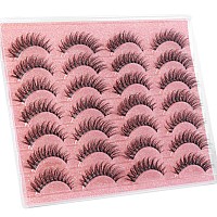 Kiromiro Lashes Wispy False Eyelashes Natural Look 14Mm Clear Band Lashes Fluffy Faux Mink Lashes Cat Eye Short Natural Fake Las