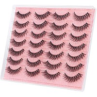 Kiromiro Lashes Wispy False Eyelashes Natural Look 14Mm Clear Band Lashes Fluffy Faux Mink Lashes Cat Eye Short Natural Fake Las