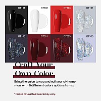 Meet Across Gel Nail Polish Set 8Pcs Red White Black Gel Nail Polish Kit Soak Off Uvled Nail Polish Nail Art Design Salon Hom