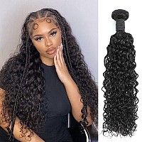 Gemmrnny Human Hair Bundles Deep Water Wave 1 Bundle 20 Inch Curly Bundles Human Hair Unprocessed Brazilian Wet And Wavy Bundle