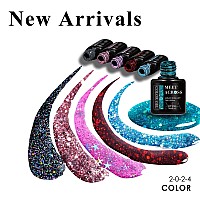 Meet Across Gel Nail Polish Set 8Pcs Glitter Gel Nail Polish Kit Soak Off Uvled Nail Polish Nail Art Design Salon Home Gifts