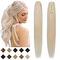 Sego Claw Clip Ponytail Extension Human Hair Clip In Ponytail Hair Extensions Real Human Hair Pony Tails Hair Extensions Long St