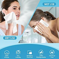 Homexcel Face Towels 50 Count Disposable Makeup Remover Wipes Super Soft Biodegradable Dry Facial Hand Clean Facial Towels Was