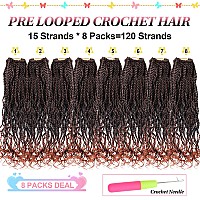 Wavy Senegalese Twist Crochet Hair Ginger 12 Inch Pre Looped Short Crochet Hair With Curly Ends 8 Packs Curly Crochet Hair For B