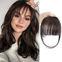 Bogsea Clip In Bangsbangs Hair Clip On For Women Human Hair Wispy Bangs Hairpieces For Women Clip On Fake Bangs Hair Extension