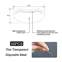 Ebanku 50 Pcs Microblading Shower Face Shields Visors Disposable Face Shields Masks Makeup Eye Shield For Hairspray Salon Suppl