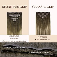 Goo Goo Clip In Hair Extensions Real Human Hair Remy Human Hair Extensions Clip Ins For Women Natural Human Hair 24Inch 120G