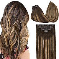 Goo Goo Clip In Hair Extensions Real Human Hair Remy Human Hair Extensions Clip Ins For Women Natural Human Hair 24Inch 160G