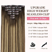 Goo Goo Clip In Hair Extensions Real Human Hair Remy Human Hair Extensions Clip Ins For Women Natural Human Hair 24Inch 160G