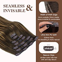 Goo Goo Clip In Hair Extensions Real Human Hair Remy Human Hair Extensions Clip Ins For Women Natural Human Hair 24Inch 160G