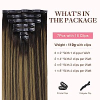 Goo Goo Clip In Hair Extensions Real Human Hair Remy Human Hair Extensions Clip Ins For Women Natural Human Hair 24Inch 120G