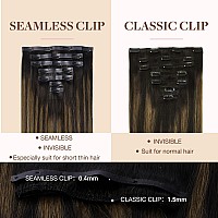 Goo Goo Clip In Hair Extensions Real Human Hair Remy Human Hair Extensions Clip Ins For Women Natural Human Hair 24Inch 120G