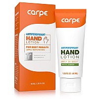 Carpe Antiperspirant Hand Lotion A Dermatologistrecommended Smooth Lotion That Helps Stop Hand Sweat Great For Hyperhidrosis