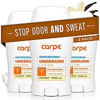 Carpe Underarm Antiperspirant And Deodorant Clinical Strength With Coconut Vanilla Scent Combat Excessive Sweating Stay Fresh