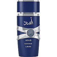 Lattafa Asad Zanzibar for Men Eau de Parfum Spray. 3.4 Ounce