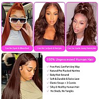 Sdamey 13X6 Straight Human Hair Wigs Chocolate Brown 250 Density Transarent Hd Lace Front Wigs Straight Glueless Wigs Pre Plucke