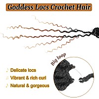 Forevery Faux Locs Crochet Hair 10 Inch Goddess Locs Crochet Hair 6Packs Prelooped Crochet Hair For Black Womenboho Locs With C