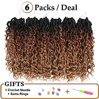 Forevery Faux Locs Crochet Hair 10 Inch Goddess Locs Crochet Hair 6Packs Prelooped Crochet Hair For Black Womenboho Locs With C