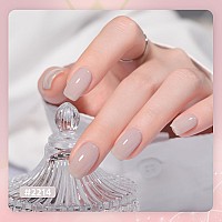 Gaoy Jelly Nude Milky White Gel Nail Polish Set 6 Transparent Colors Sheer Pink Brown Gel Nail Kit For Salon Gel Manicure And N