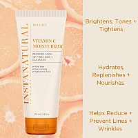 Instanatural Vitamin C Moisturizer Face Cream Brightens And Reduces The Look Of Fine Lines And Wrinkles Moisturizing Lotion Fo