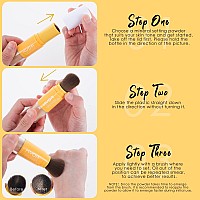 Kyda 2 Pcs Mineral Sunscreen Setting Powder Spf 35 Medium Mineral Brush Powder Oil Control Natural Matte Finish Lasting Lig