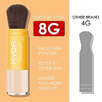 Kyda 2 Pcs Mineral Sunscreen Setting Powder Spf 35 Medium Mineral Brush Powder Oil Control Natural Matte Finish Lasting Lig