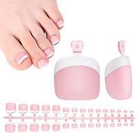 Inenk French Tips Gel X Nail Tips 240Pcs Whitelight Bronze French Press On Toe Nail Preapplied With A Tip Primer And Base Coa