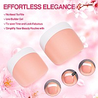 Inenk French Tips Gel X Nail Tips 240Pcs Whitepink French Press On Toe Nail Preapplied With A Tip Primer And Base Coat 15 Si