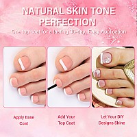 Inenk French Tips Gel X Nail Tips 240Pcs Whitepink French Press On Toe Nail Preapplied With A Tip Primer And Base Coat 15 Si