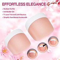 Inenk French Tips Gel X Nail Tips 240Pcs Whitedeep Bronze French Press On Toe Nail Preapplied With A Tip Primer And Base Coat