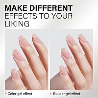 Aillsa Builder Gel For Nails Baby Pink 7 In 1 Hard Gel Polish For Nail Thickening Nude Color Strengthener Gel Nail Polish Light