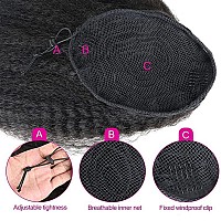 Seelaak Kinky Straight Human Hair Drawstring Ponytail For Black Women Afro Kinky Straight Clip In Human Hair Ponytail Extension